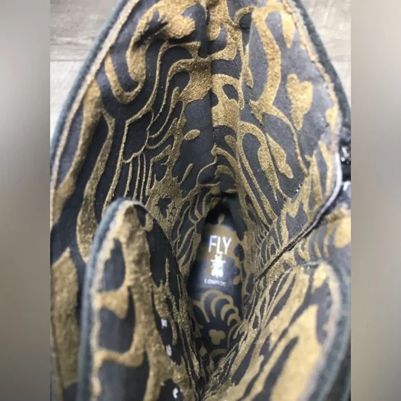 Fly London Ster Military Black Leather Combat Women's Lace Up Boots Size 8-8.5 - Picture 10 of 12